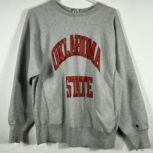 ๐ Vintage OKLAHOMA STATE COWBOYS Champion ReverseโWeave Crewneck Sweatshirt Lg